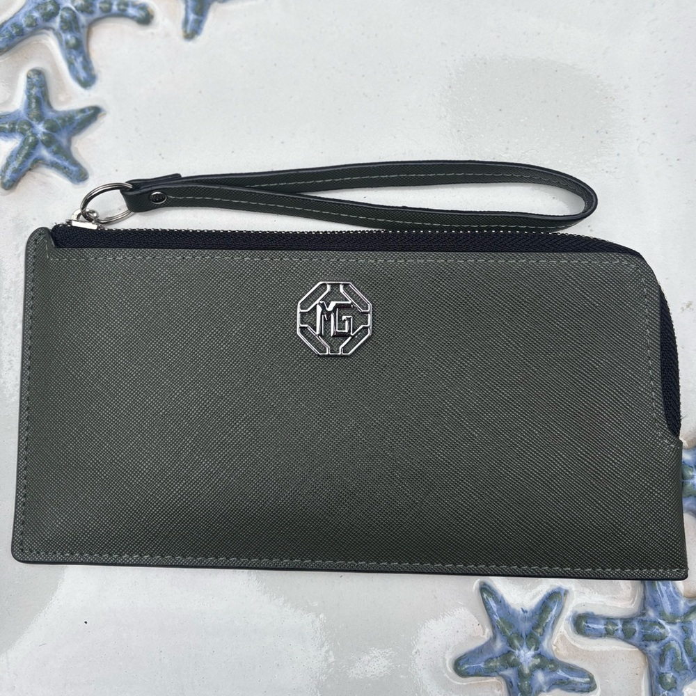 Marina G Dark Green Wristlet